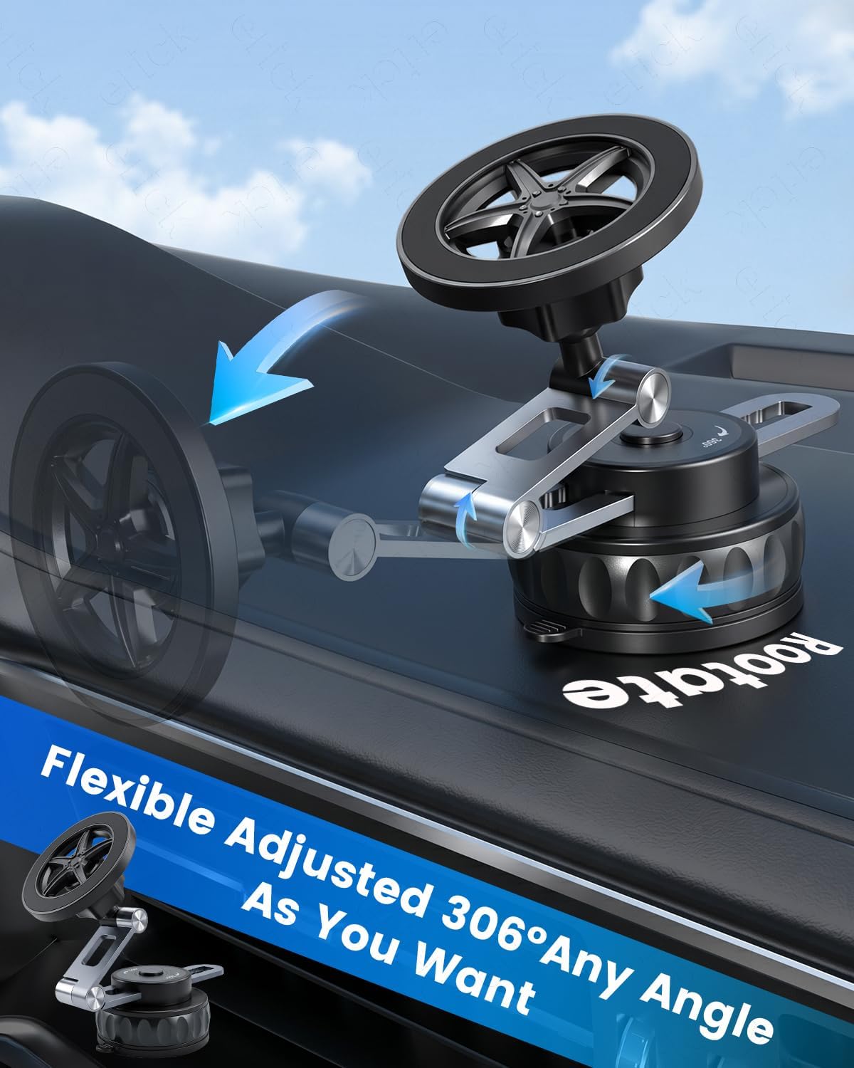 frani Magnetic Vacuum Car Phone Holder