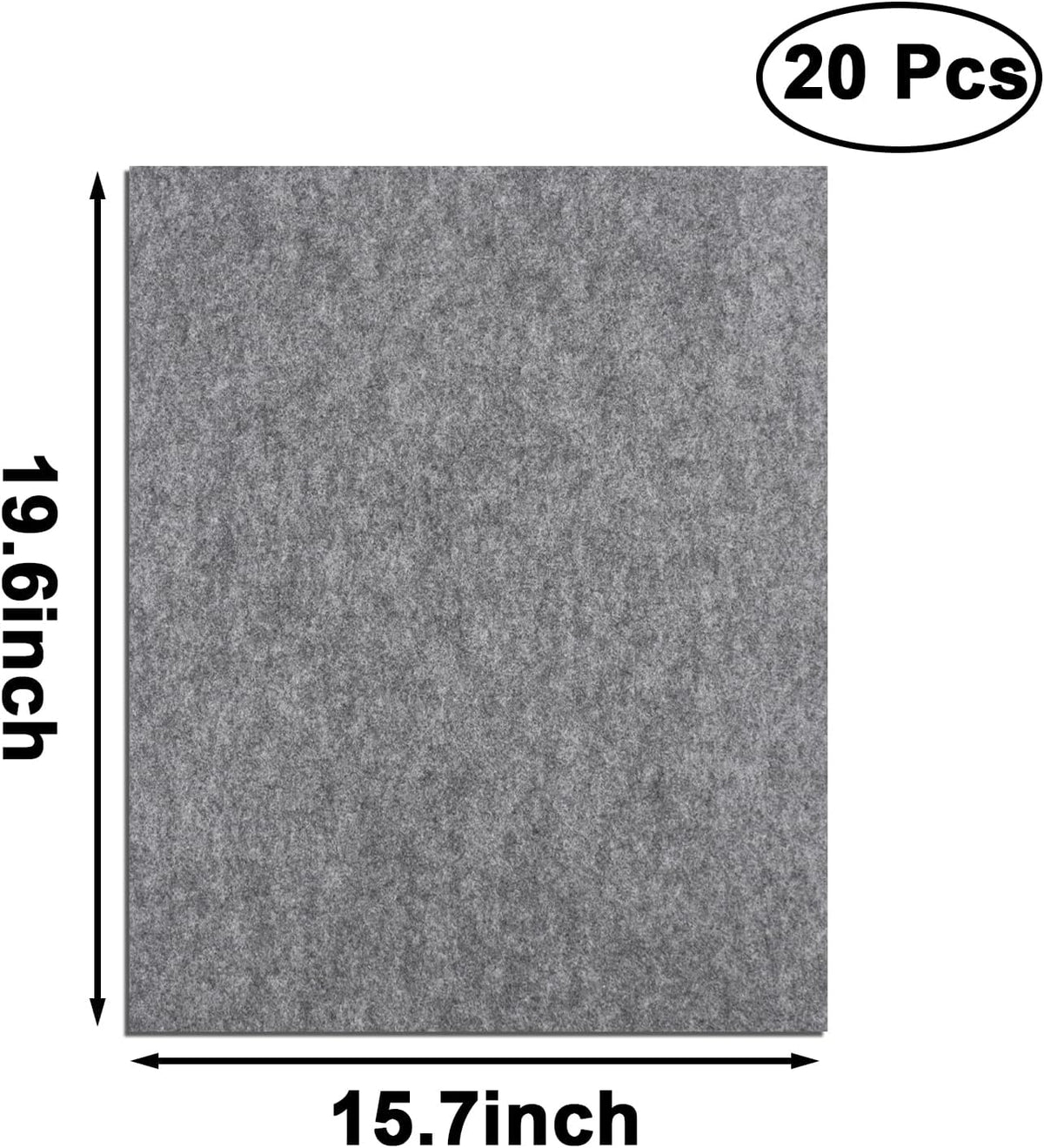 20-Pack Disposable Car Floor Mats 19.6×15.7 Inch Leak-Proof Heavy Duty Non-Woven Fabric for Car Wash/Detailing Truck/SUV/Jeep Vehicles - Dark Grey (Universal Fit, 20 Count)