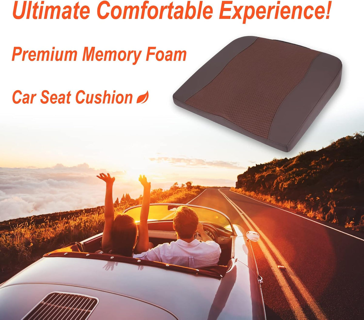 Lofty Aim Car Seat Cushion, Memory Foam Car Seat Cushions for Long Driving