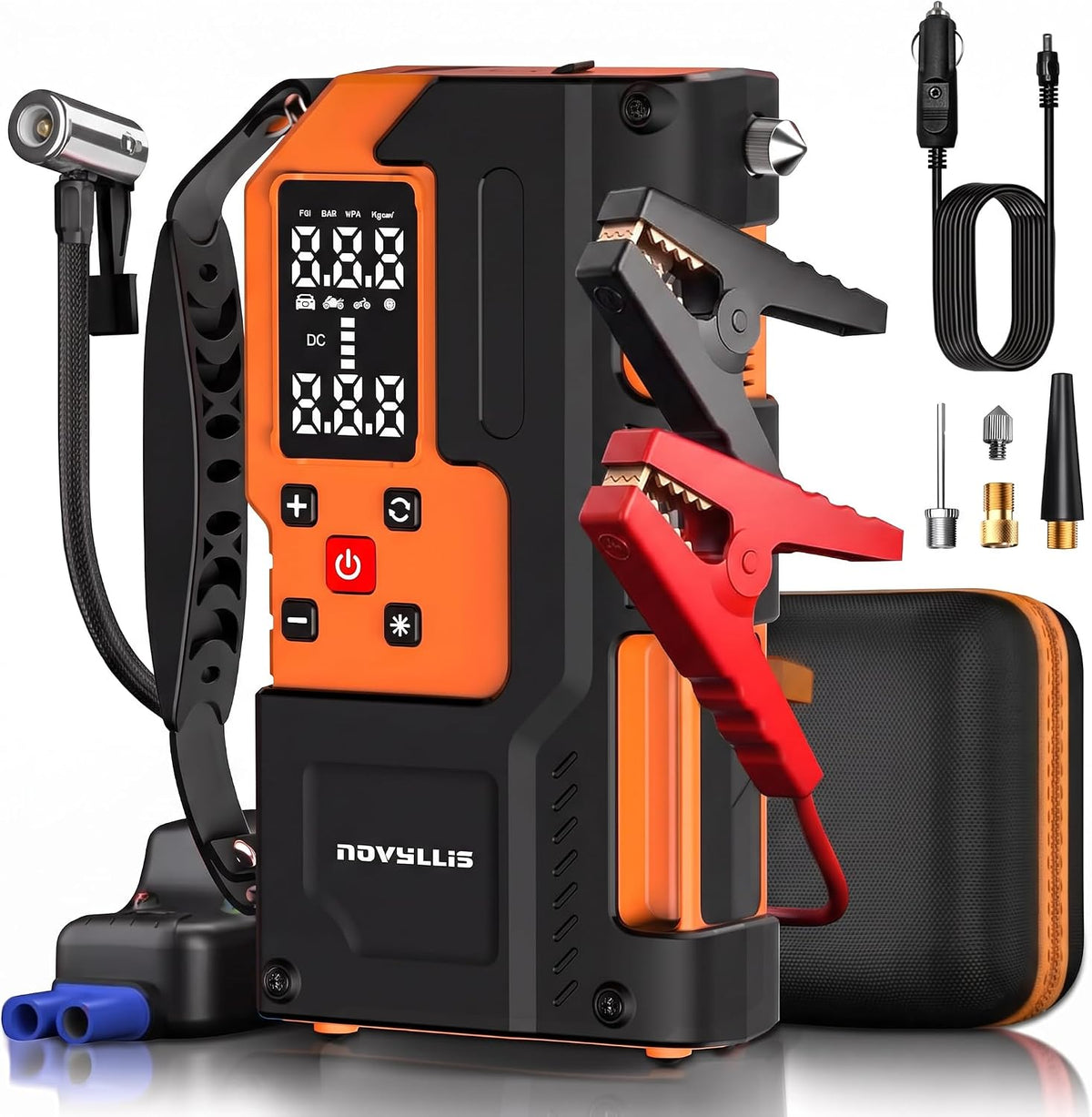 6000A 14.8V Car Battery Jump Starter with 150PSI Air Compressor