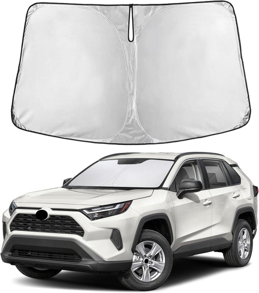 Autovir Windshield Sun Shade Fit for 2019-2024 2025 2026 Toyota RAV4 Sunshade, Front Car Window Shades Sun Visor, Blocks UV Rays & Heat, Car Accessories