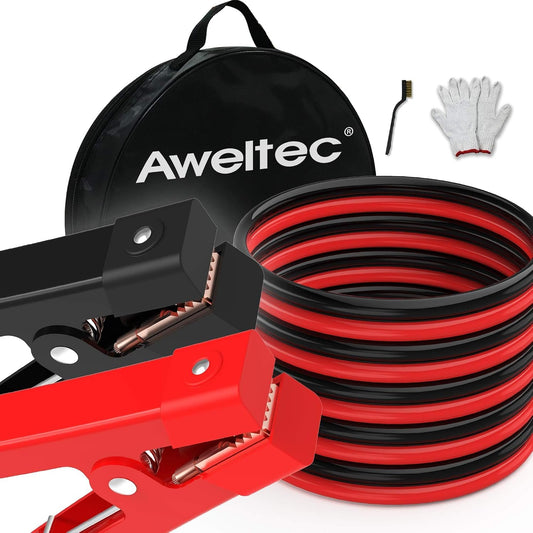 0 Gauge 25 Feet Heavy Duty Jumper Cables,Long Booster Jumping Wires