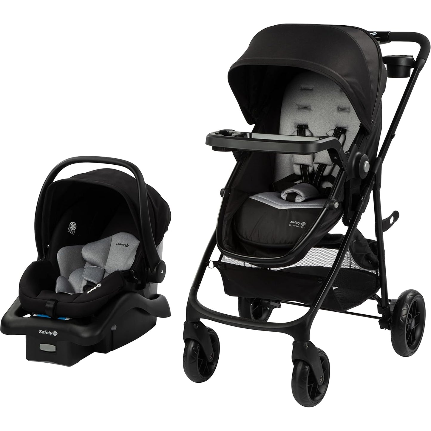 Safety 1st Grow and Go Flex 8-in-1 Travel System, Foundry & onBoard 35 LT Adjustable Infant Car Seat Base