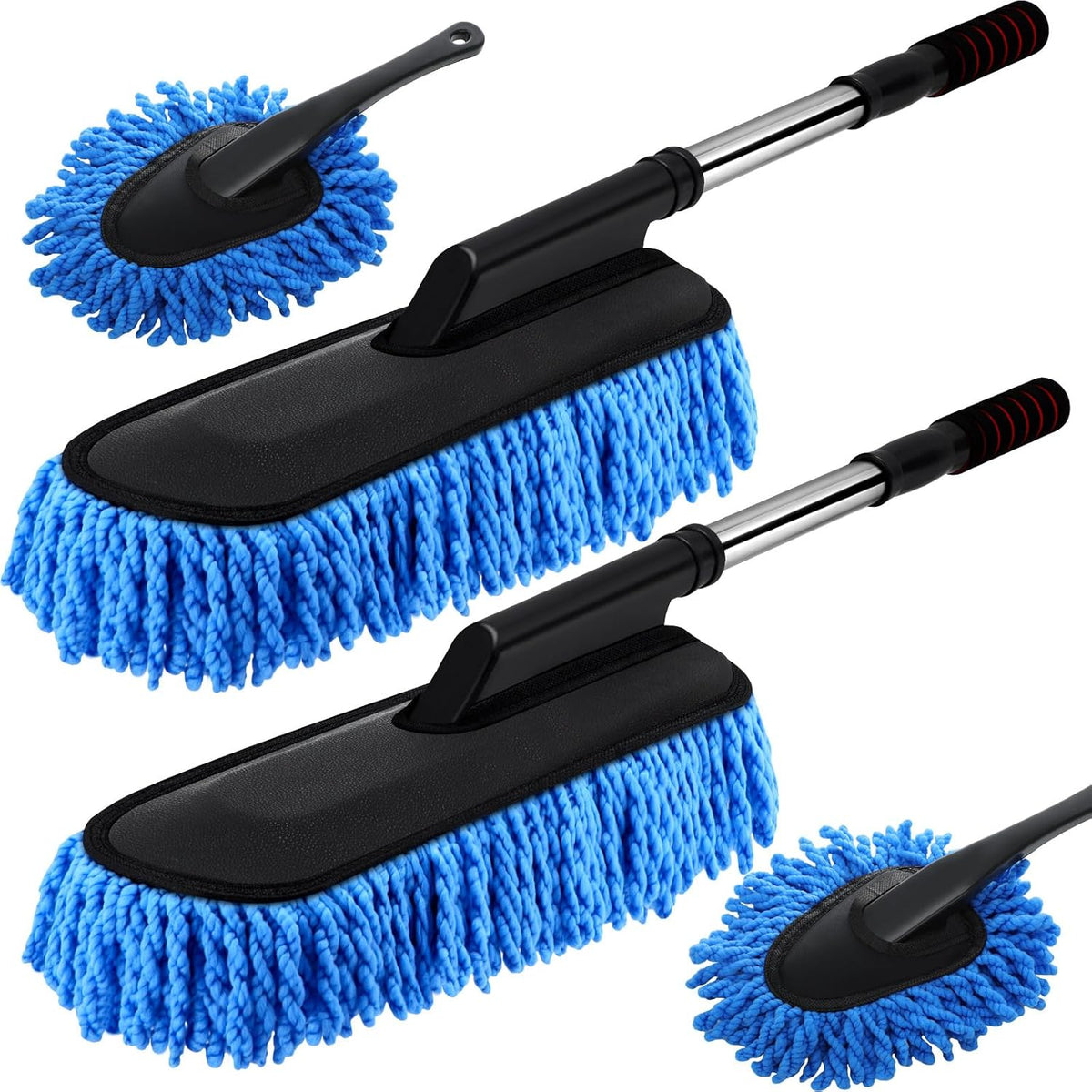 4 Pack Microfiber Car Duster Exterior Scratch Free, Gray
