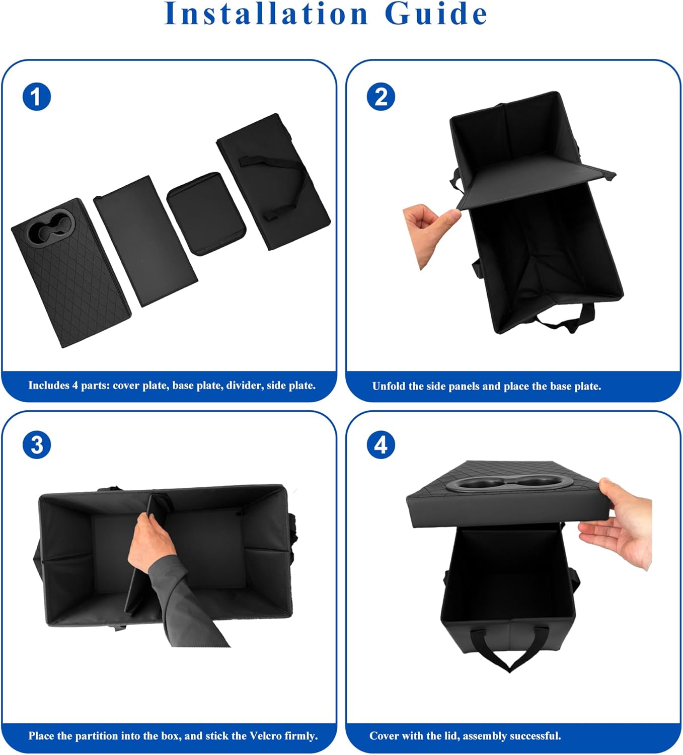 Car Seat Organizer For 2020-2025 Ford Explorer ST/XLT 6 Seater, Car Seat Aisle Storage Box with Cup Holders For 2017-2026 Chrysler Pacifia, Foldable Backseat Console Bin