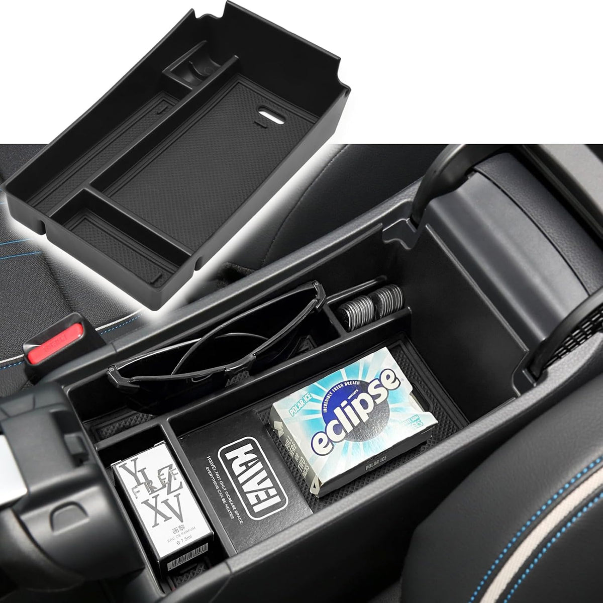 Center Console Organizer Tray for Honda HRV 2023-2027 Accessories, Black