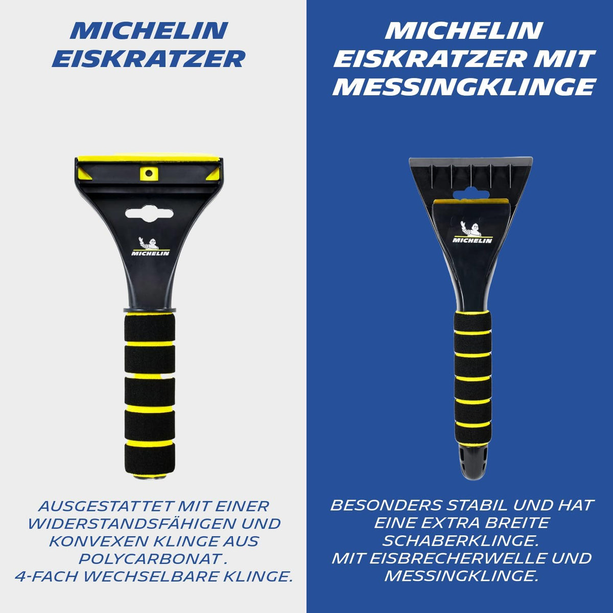 Michelin 81000 Ice scraper made of high-impact proof polystyrene - Blue/white