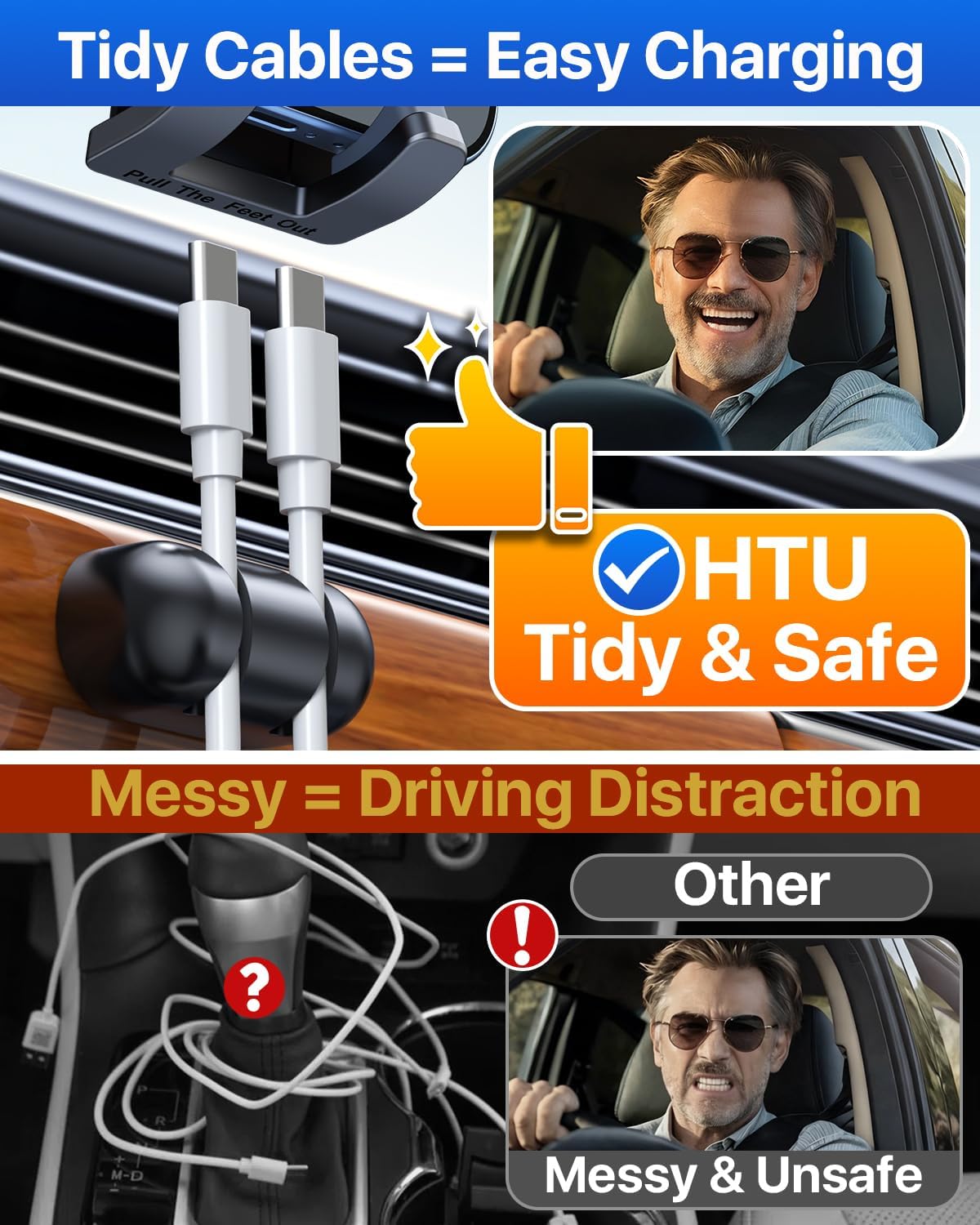 HTU 2026 Latest Upgrade Military-Grade Anti-Shake 90+LBS Car Phone Holder