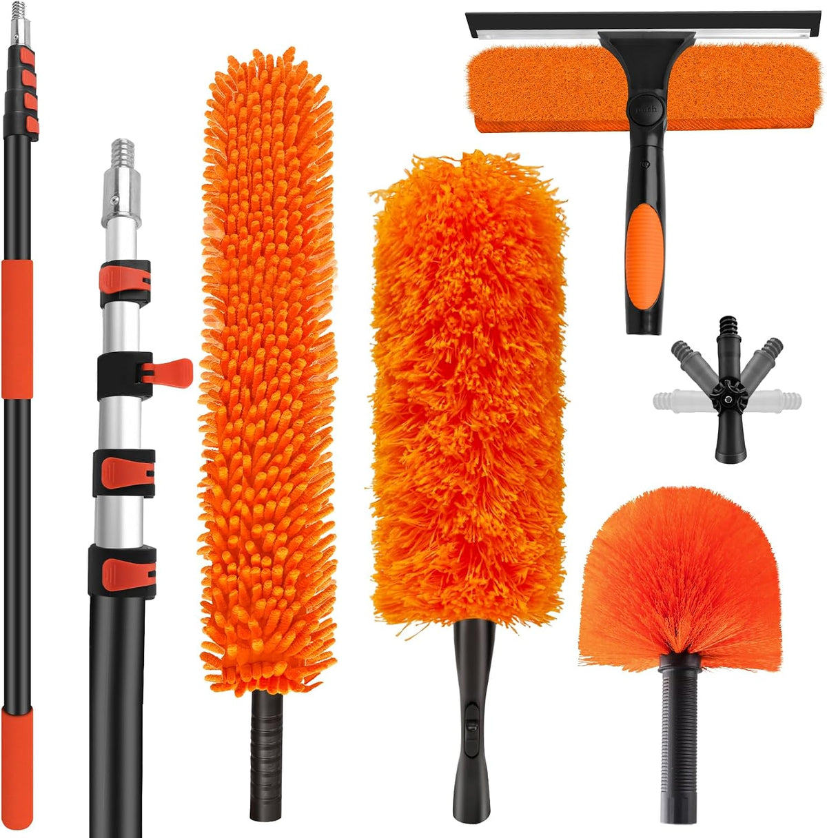 26FT High Reach Duster Cleaning Kit with 5-20 FT Extension Pole
