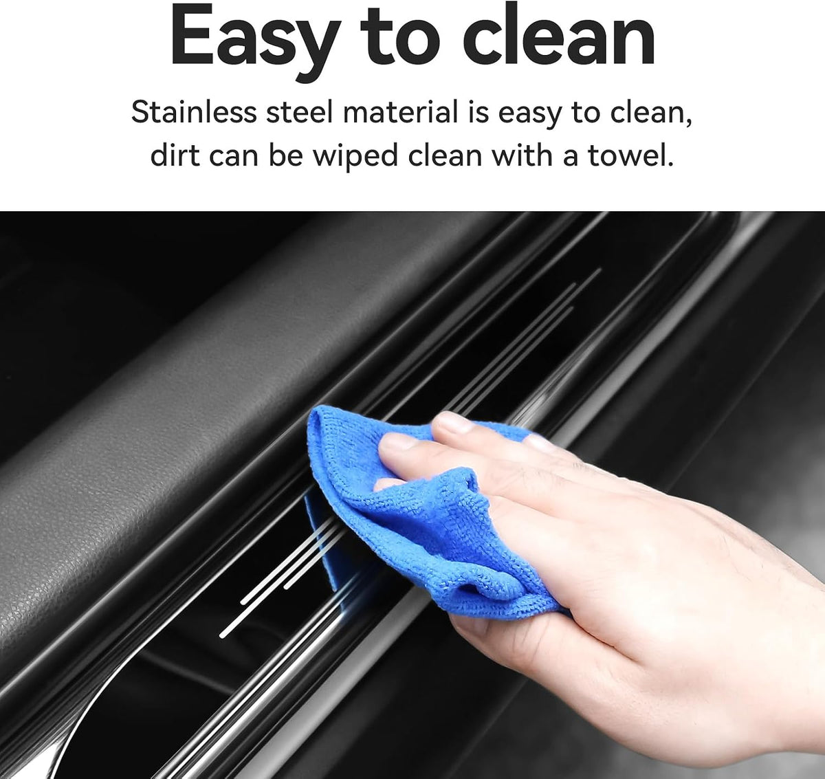 4 Pcs Door Sill Protector for Honda Accord 2018-2025 2026 Hybrid (Include HEV) Accessories 11th Gen Stainless Steel Door Car Pedal Kick Protection (Black Brushed)