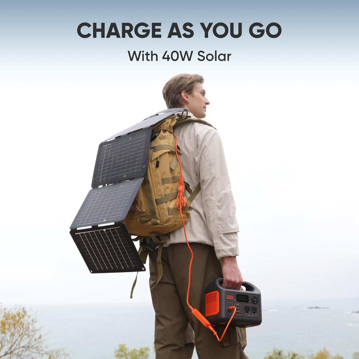 Jackery Solar Generator 300 and 40W Solar Panel,292Wh,300W AC
