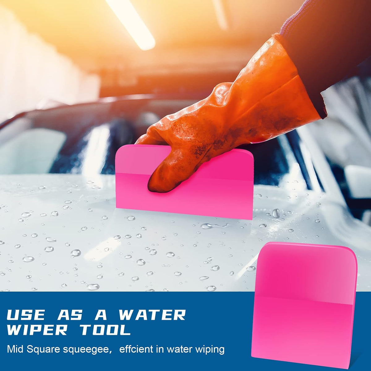 5 Pcs Ppf Squeegee 3 in 1 Anti Scratch Rubber Squeegee for Car Soft Tint Tools Auto Silicone Squilgeetpu Coating Scraper for Vinyl Wrap Protection Film Window Tint Paint Windshield Cleaning Kit