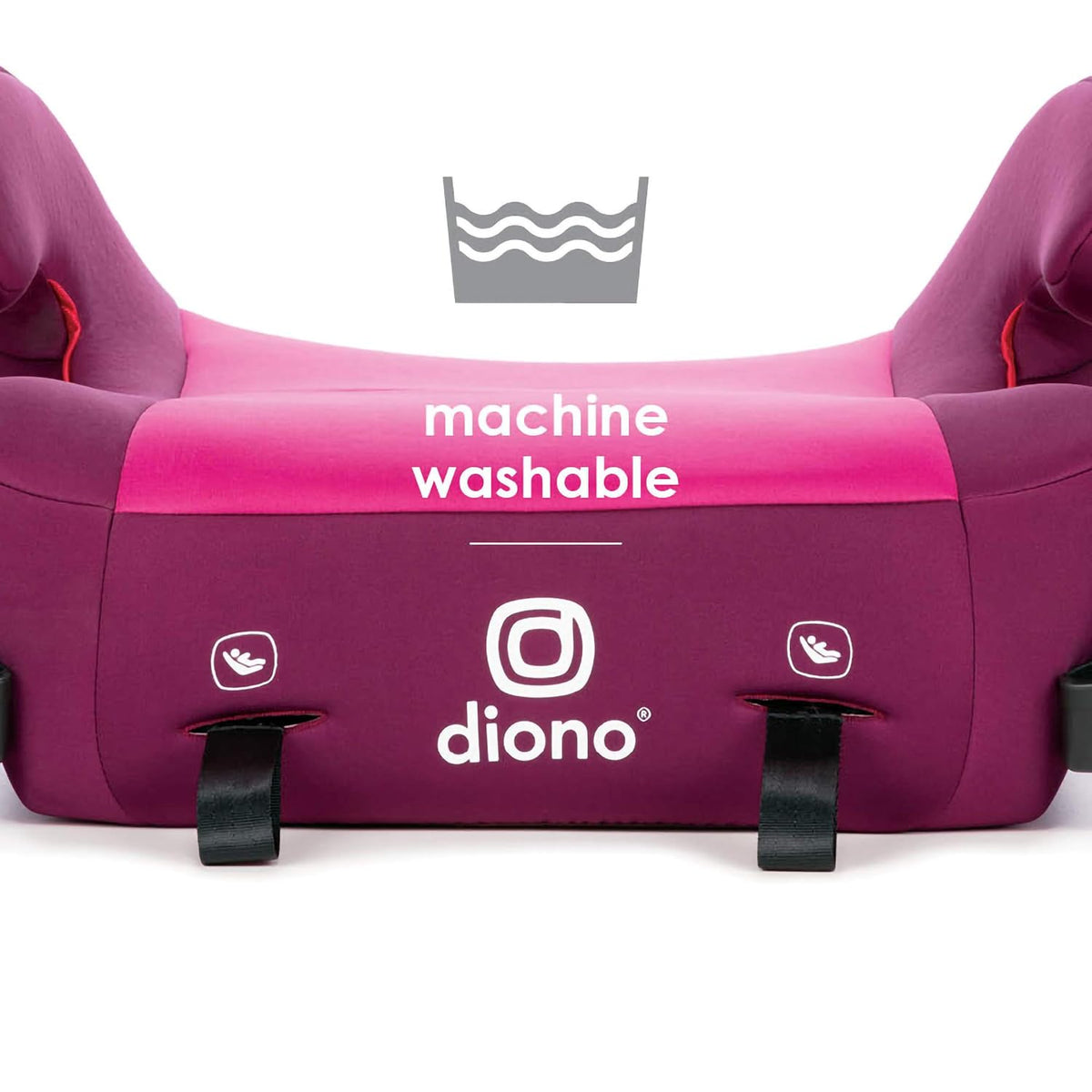 Diono Solana 2 XL 2022, Dual Latch Connectors, Lightweight Backless Belt-Positioning Booster Car Seat, 8 Years 1 Booster Seat, Pink