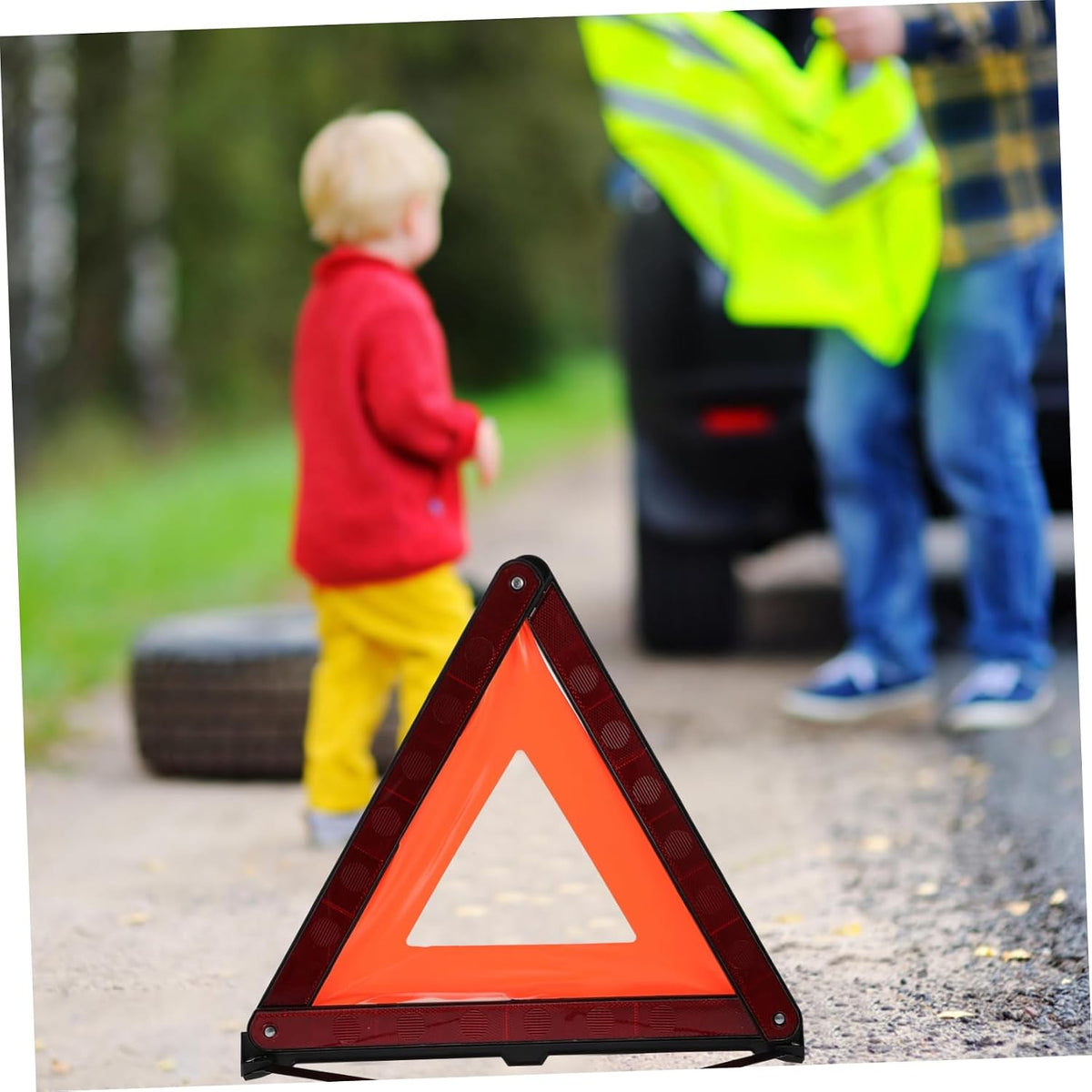 Cabilock 3 Pcs Road Safety Warning Triangle Sign for Car Roadside Use