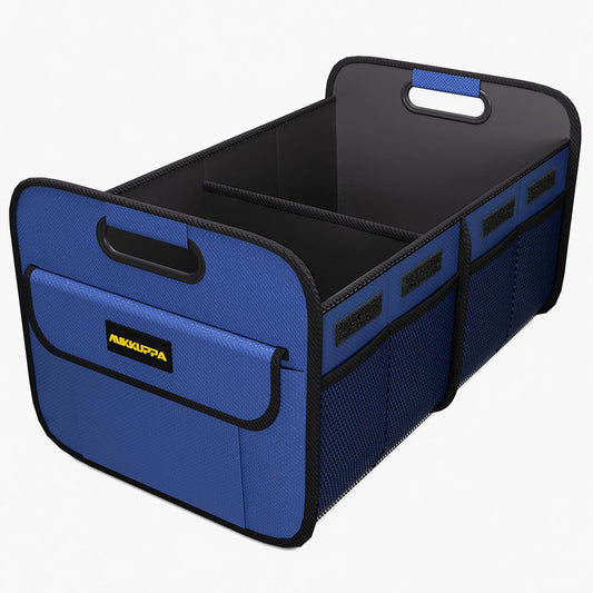 MIKKUPPA Car Trunk Organizer - 70L Collapsible Trunk Organizer with Reinforced Handles for Groceries, Car Storage Organizers for SUV Auto Truck Van with Non Slip Bottom (Blue)