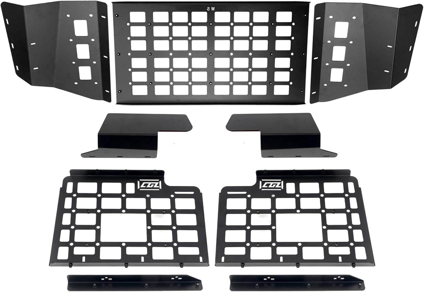 HIGH FLYING for Land Rover Defender 2022 2023 2024 2025 Car Rear Window Modular Storage Side Panels System&Trunk Shelf Organizer Luggage Carrier Aluminum Alloy (Side+Roof Panel)