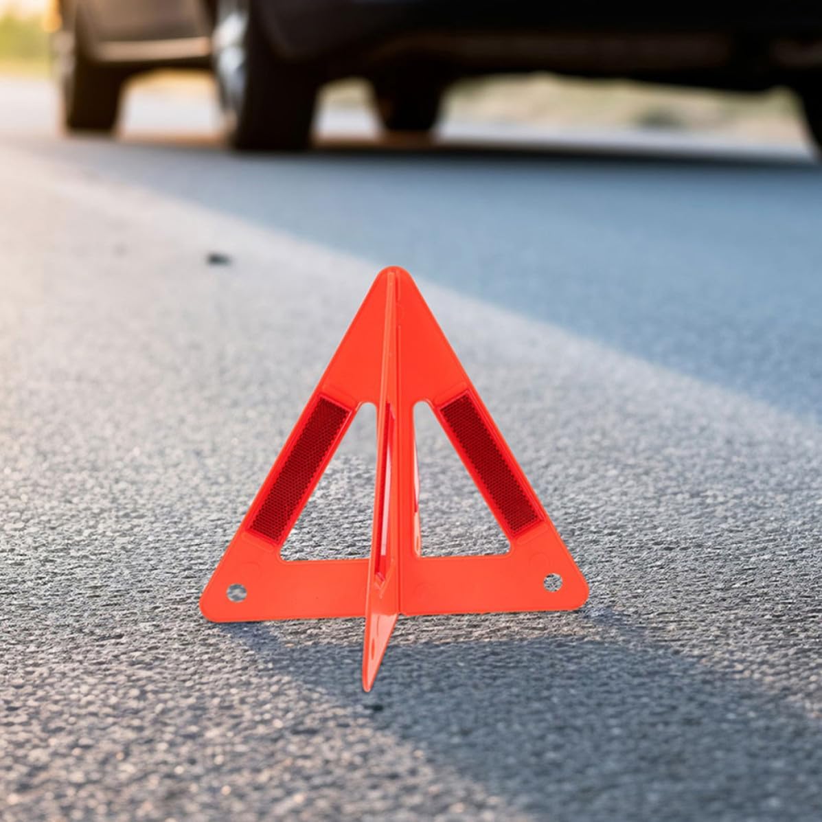 5pcs Red Plastic Roadside Warning Triangle for Vehicle Safety