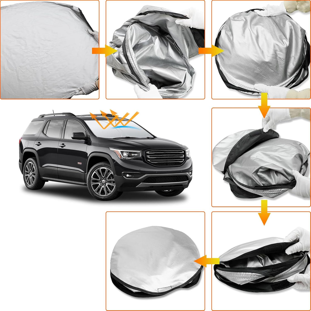 D-Lumina Front Winshield Sun Shade Protector for 2017-2023 GMC Acadia