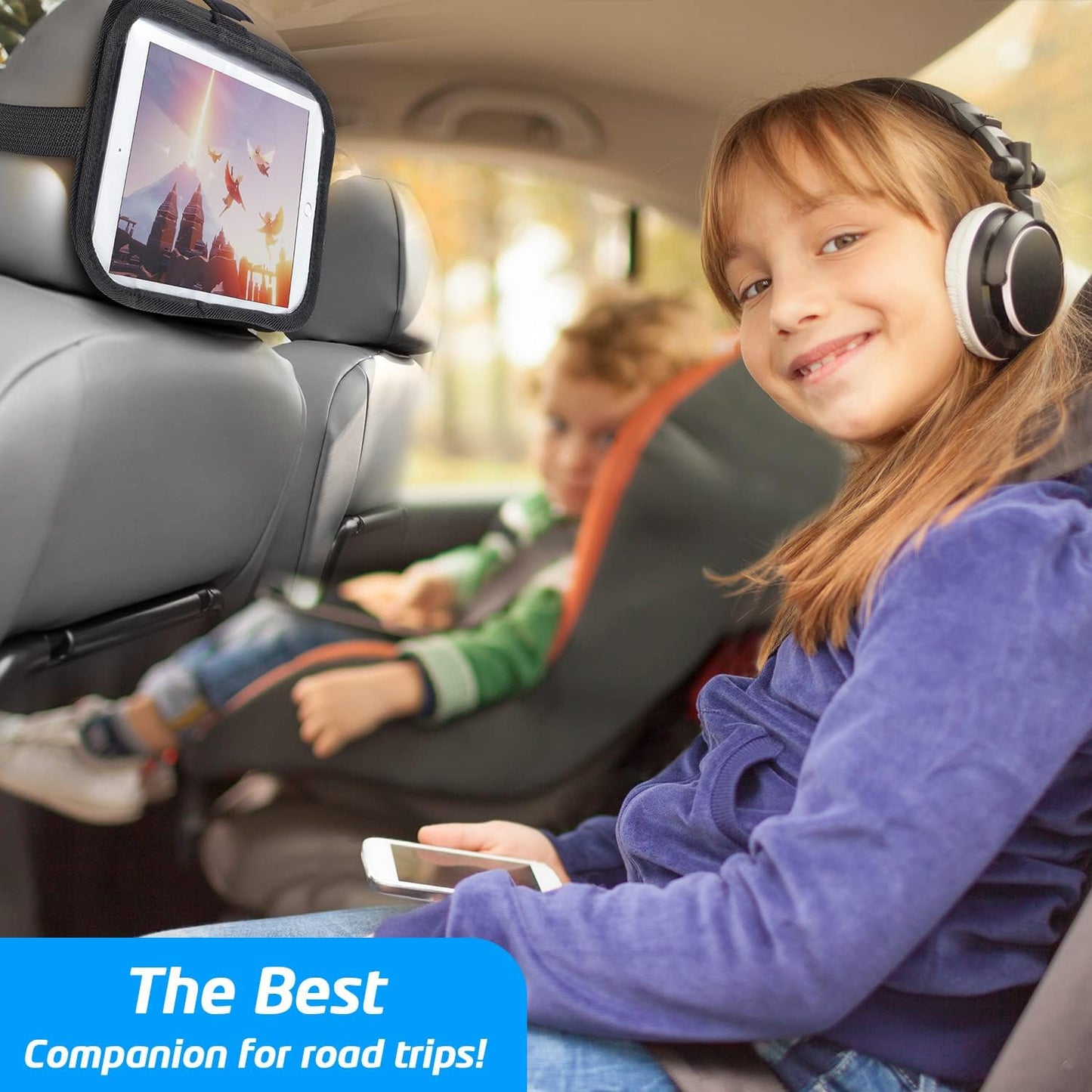 Universal Tablet Headrest Mount – Adjustable, Lightweight, and Durable Car Holder for iPads, Tablets, and E-Readers (Fits Devices Up to 10-inch Screen)