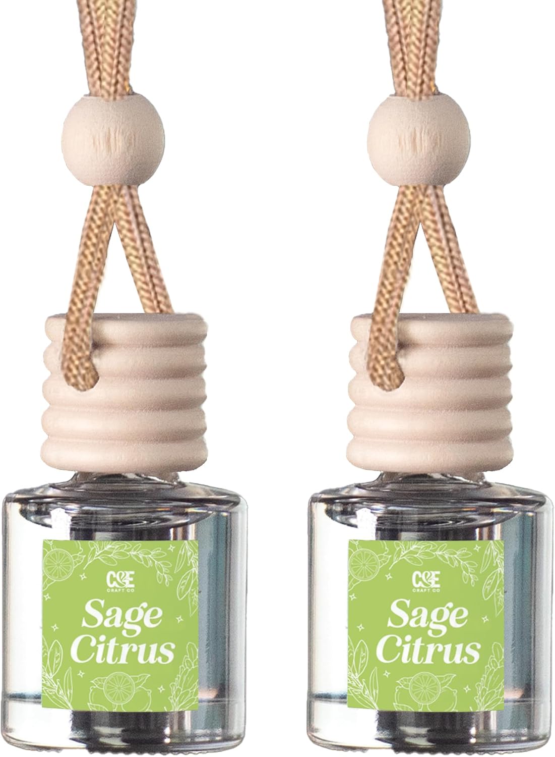 CANDECraftCo 2 Pack Hanging Car Air Freshener Diffuser for Essential Oils