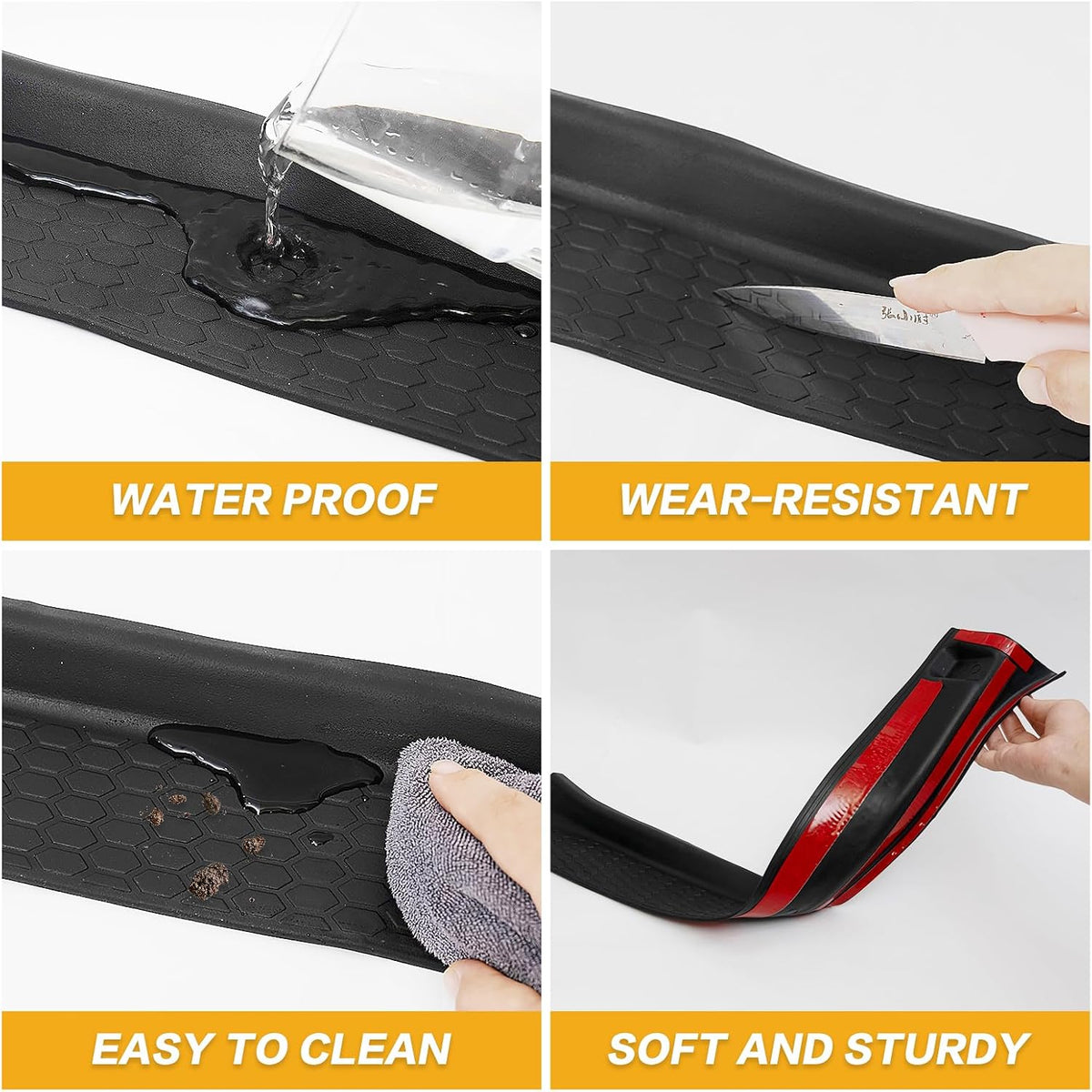 4PCS for Jeep Gladiator Door Sill Guards Kit for 2018-2026 Jeep Wrangler Accessories Door Entry Guard Protector for 2020-2025 Jeep Gladiator JT Accessories Car Door Sill Protector for Jeep Wrangler JL
