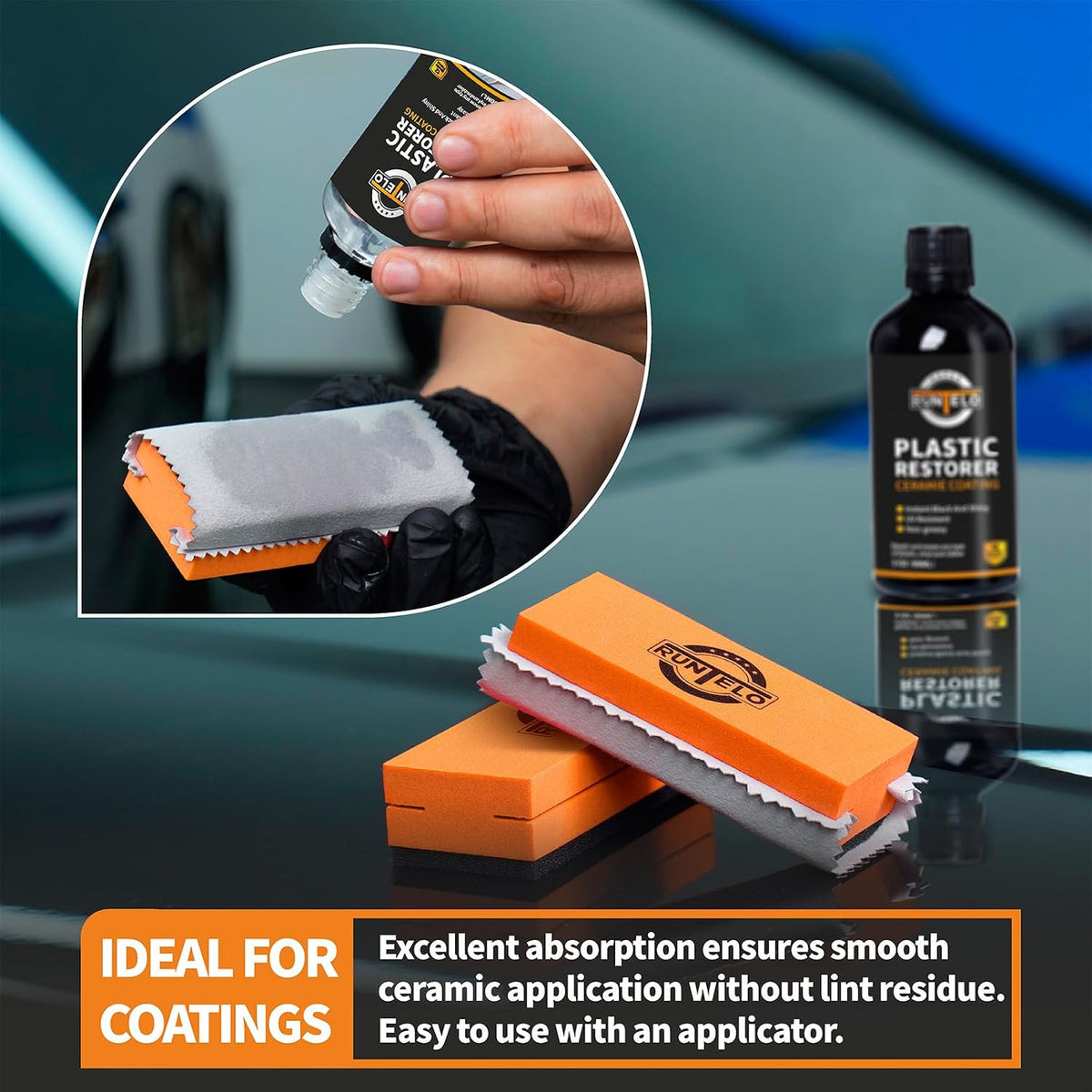 Suede Microfiber Cloths for Ceramic Coating Application, 12PCS