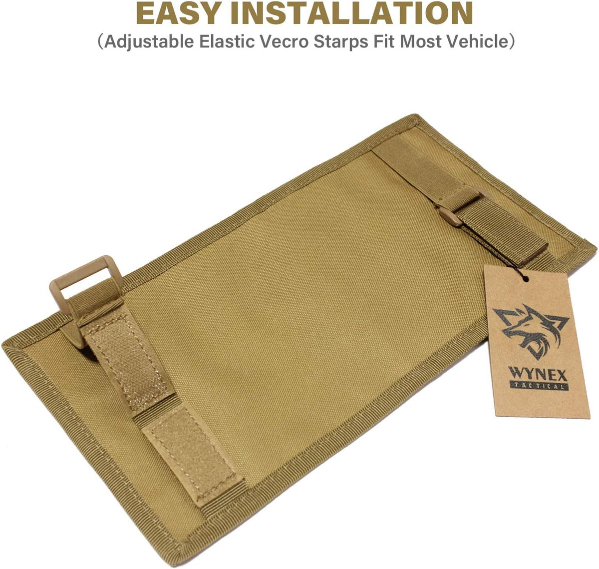 WYNEX Car Sun Visor Organizer MOLLE Panel Fit Most Cars