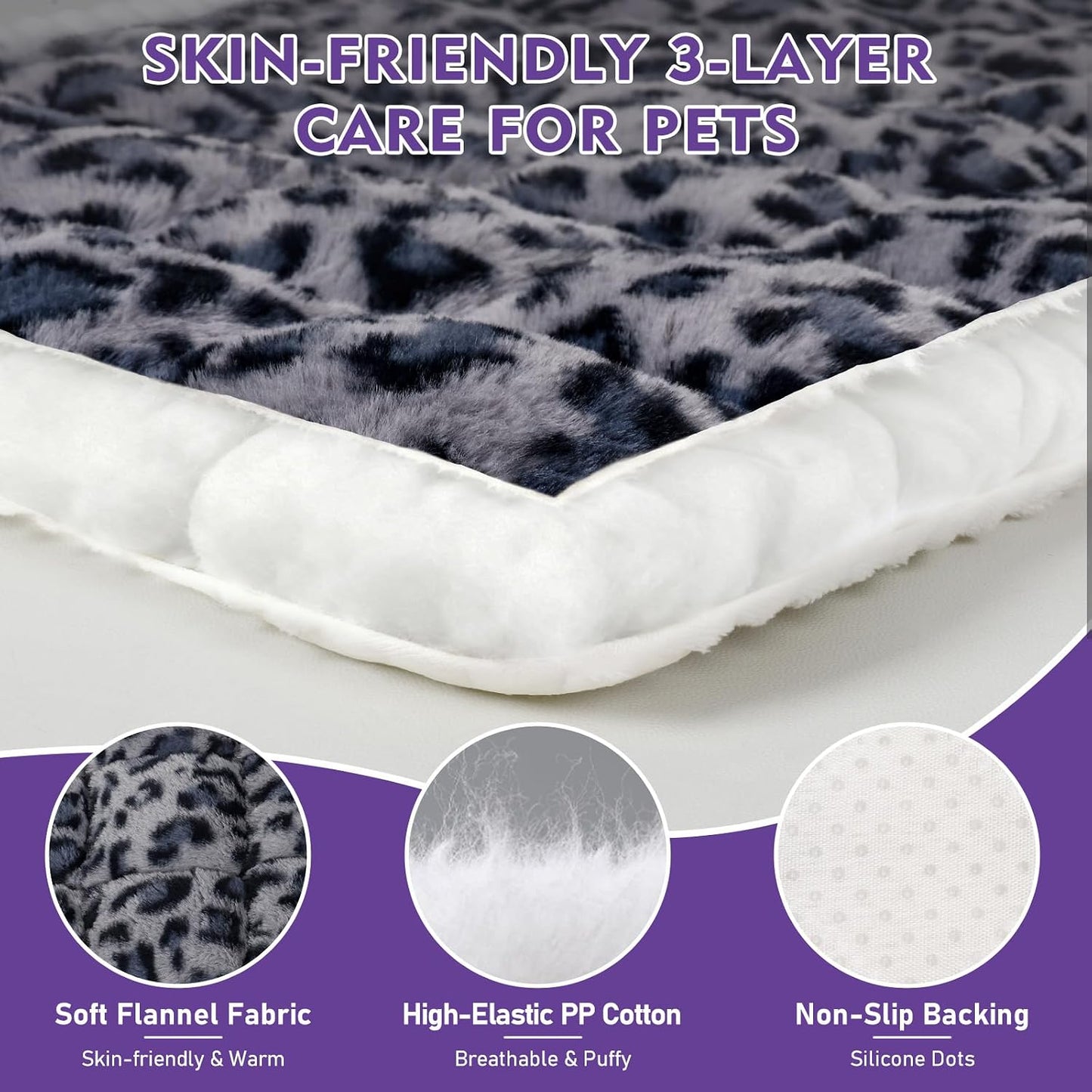 Backseat Dog Bed Mat for Car, Non-Slip Scratch-Resistant Dog Car Seat Cover, Soft Thick Pet Travel Cushion, Washable Back Seat Protector Blanket for Cars SUVs Trucks, 53 x 24 Inches
