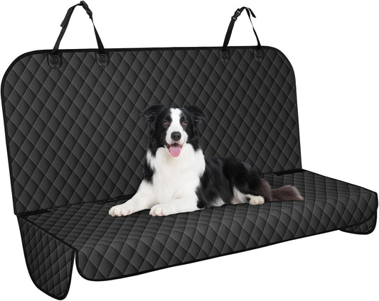 Waterproof Dog Backseat Cover for Cars, Non-Slip Pet Seat Protector,M-Black