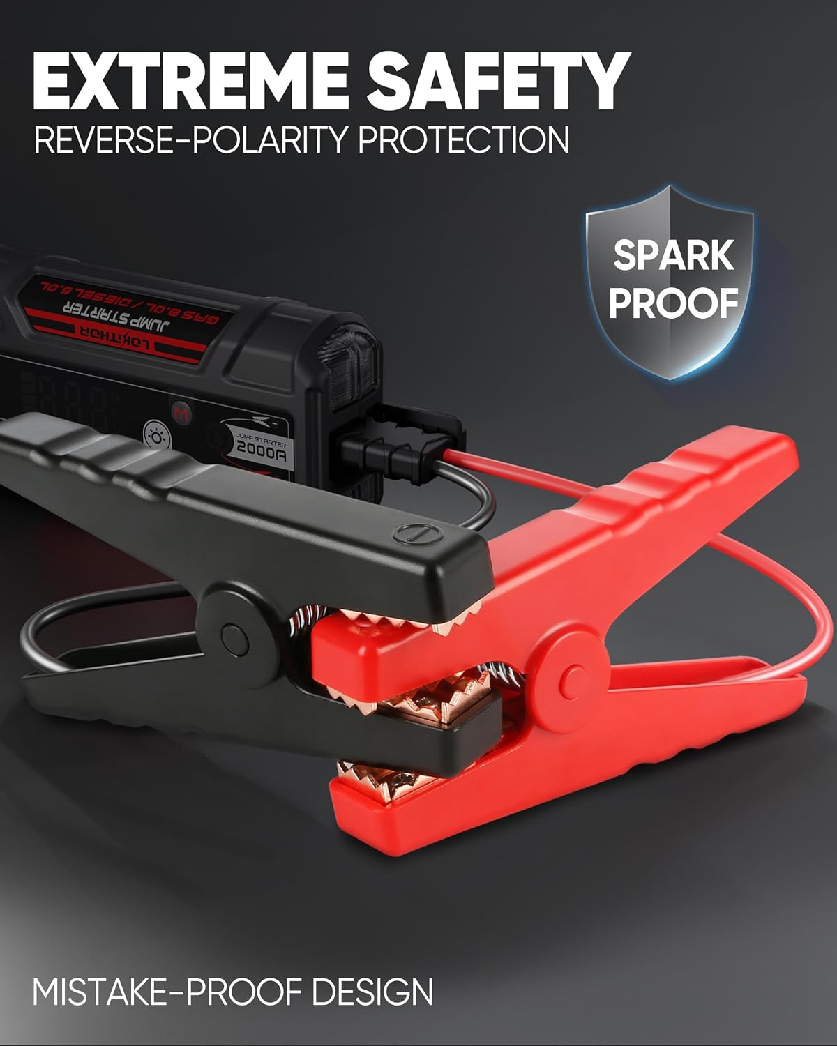 LOKITHOR J400 Portable Jump Starter for Upto 8.0L Gas & 6.0L Diesel Engines