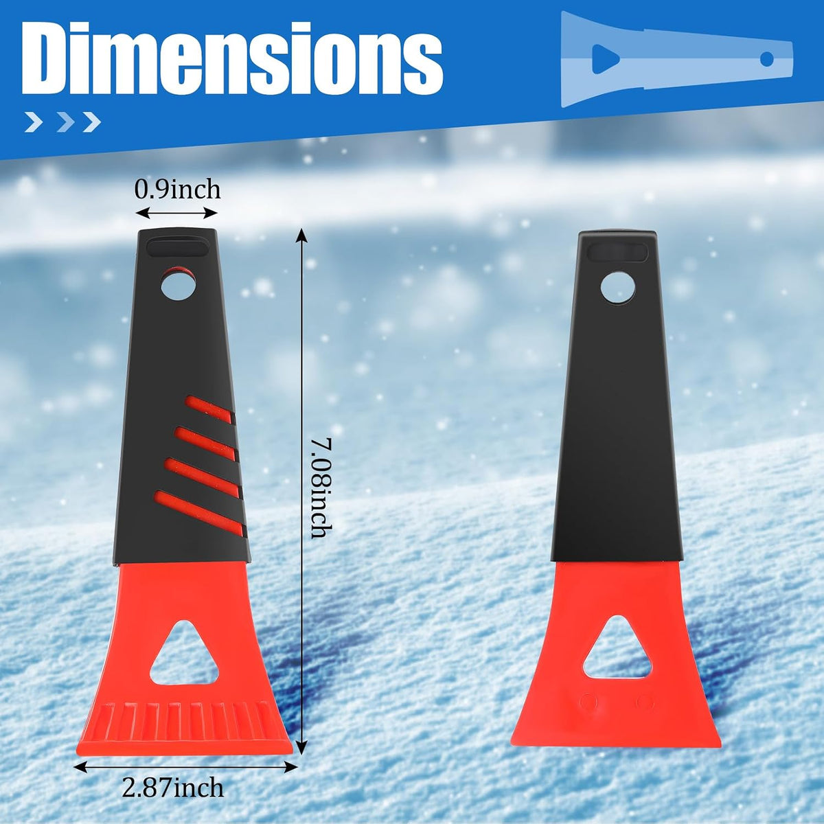 Frienda 48 Pcs Ice Scraper for Car Windshield Plastic Snow Frost Ice Removal Tools for Cars Trucks Window