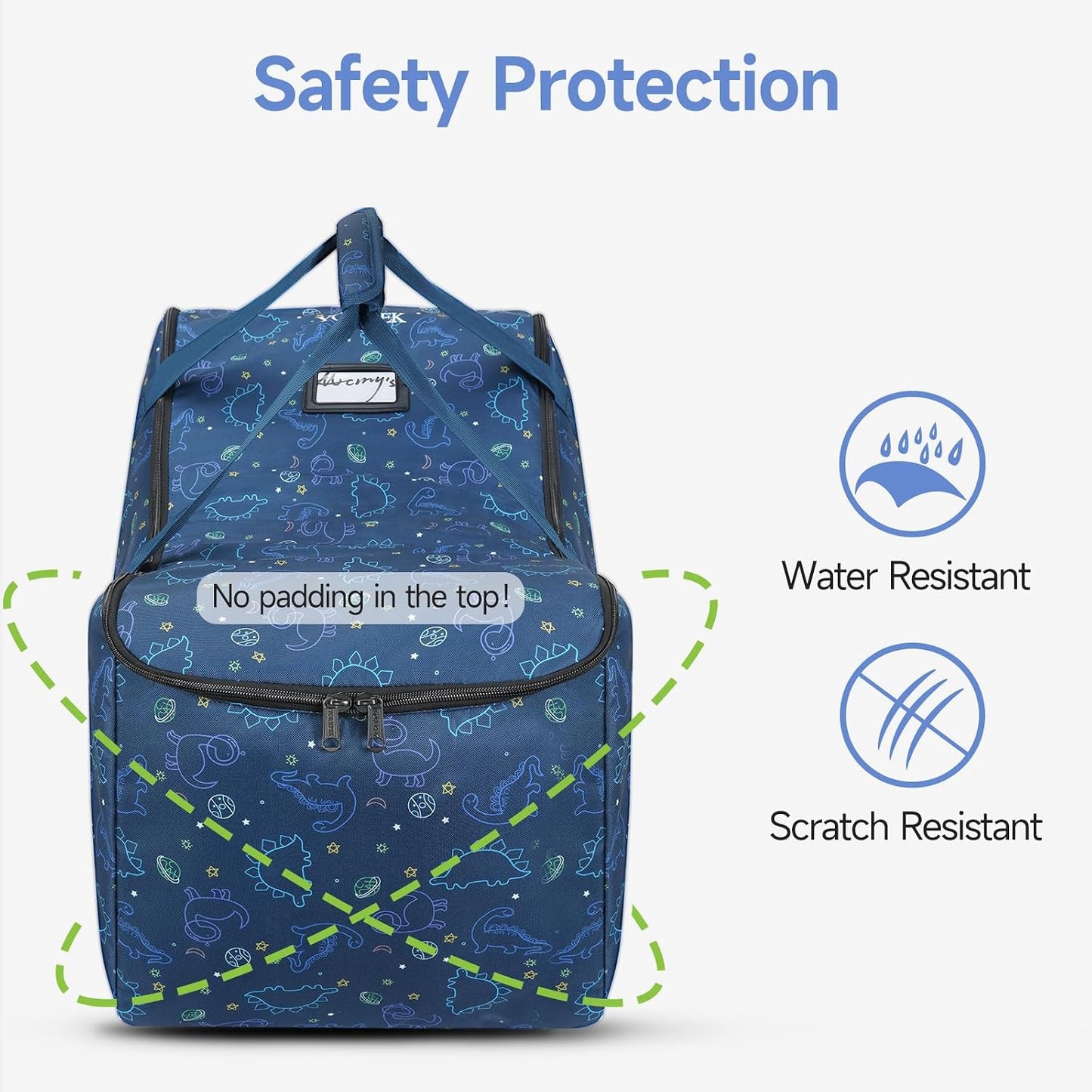 YOREPEK Infant Car Seat Travel Bag Compatible with Nuna Pipa Car Seat and Base,Fit for Graco SnugRide 35 Lite and Base,Car Seat Carrier for Airport,Carseat Travel Cover for Baby Travel Essentials,BLUE