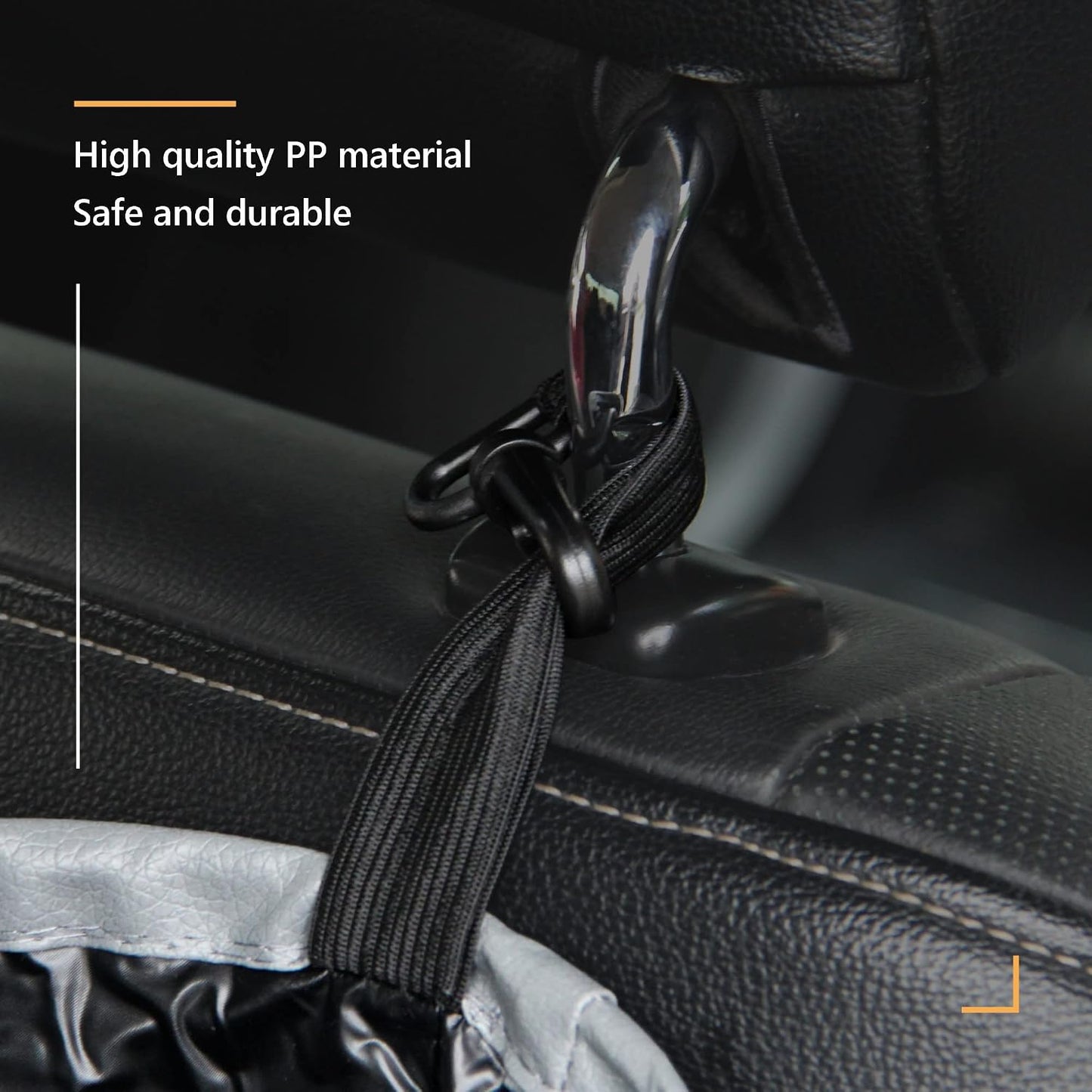 Car Trash Can, Portable Garbage Bin, PU Leather Waterproof Pop Up Trash Can, Collapsible Hanging Car Trash Bag, 1 Pack, Grey