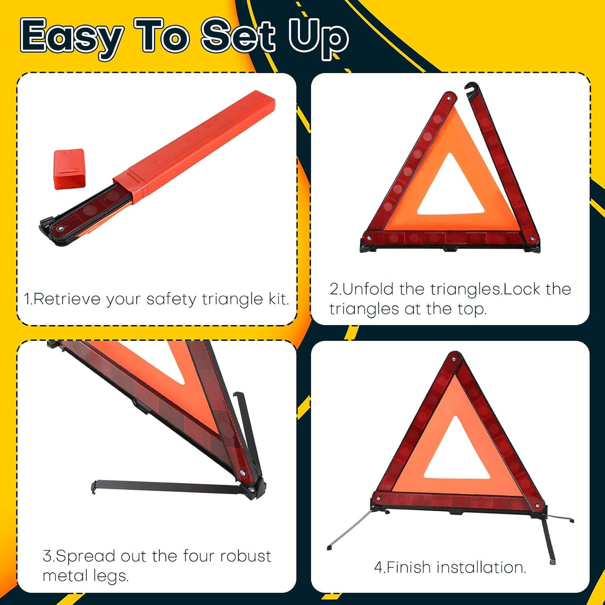 Reflective Safety Triangle Kit
