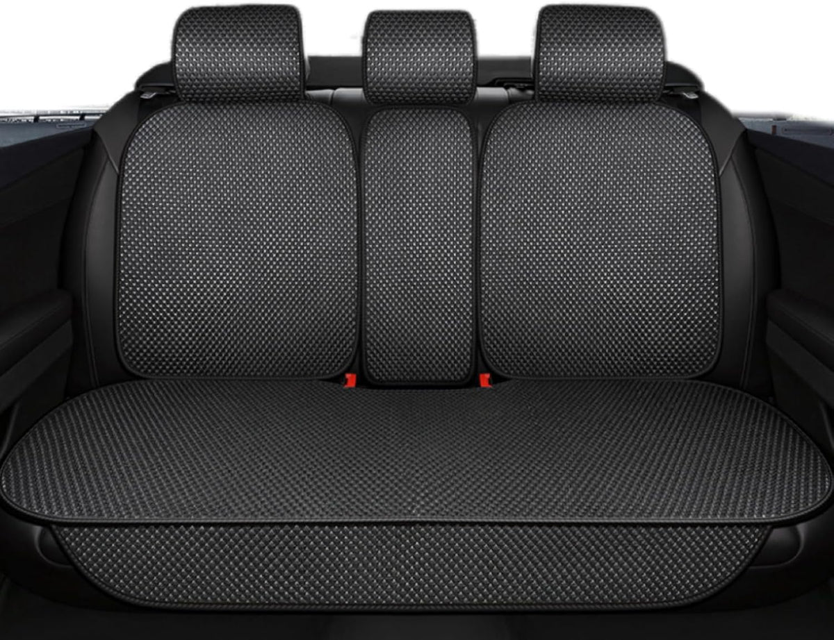 Auto Newer Luxury Breathable Rear Bench Car Seat Cover Fit Four Seasons, Back Seat Protector，Universal Rear of Car Seat Cushions,Universal Fit for 95% Cars,SUV,Pickup,Van（Rear Seat,Beige