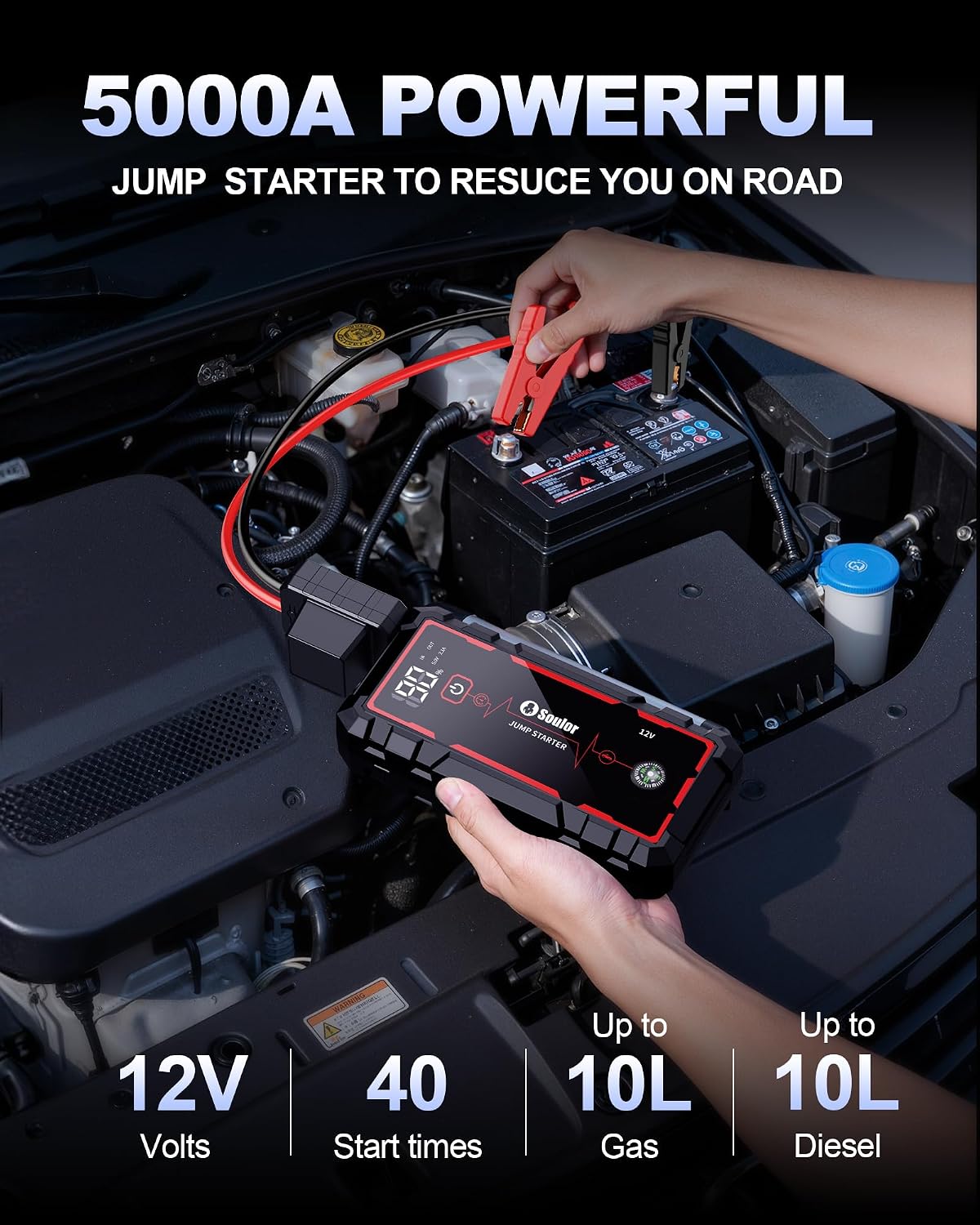 Jump Starter Battery Jumper Starter Portable Car Battery Jump Starter 5000A