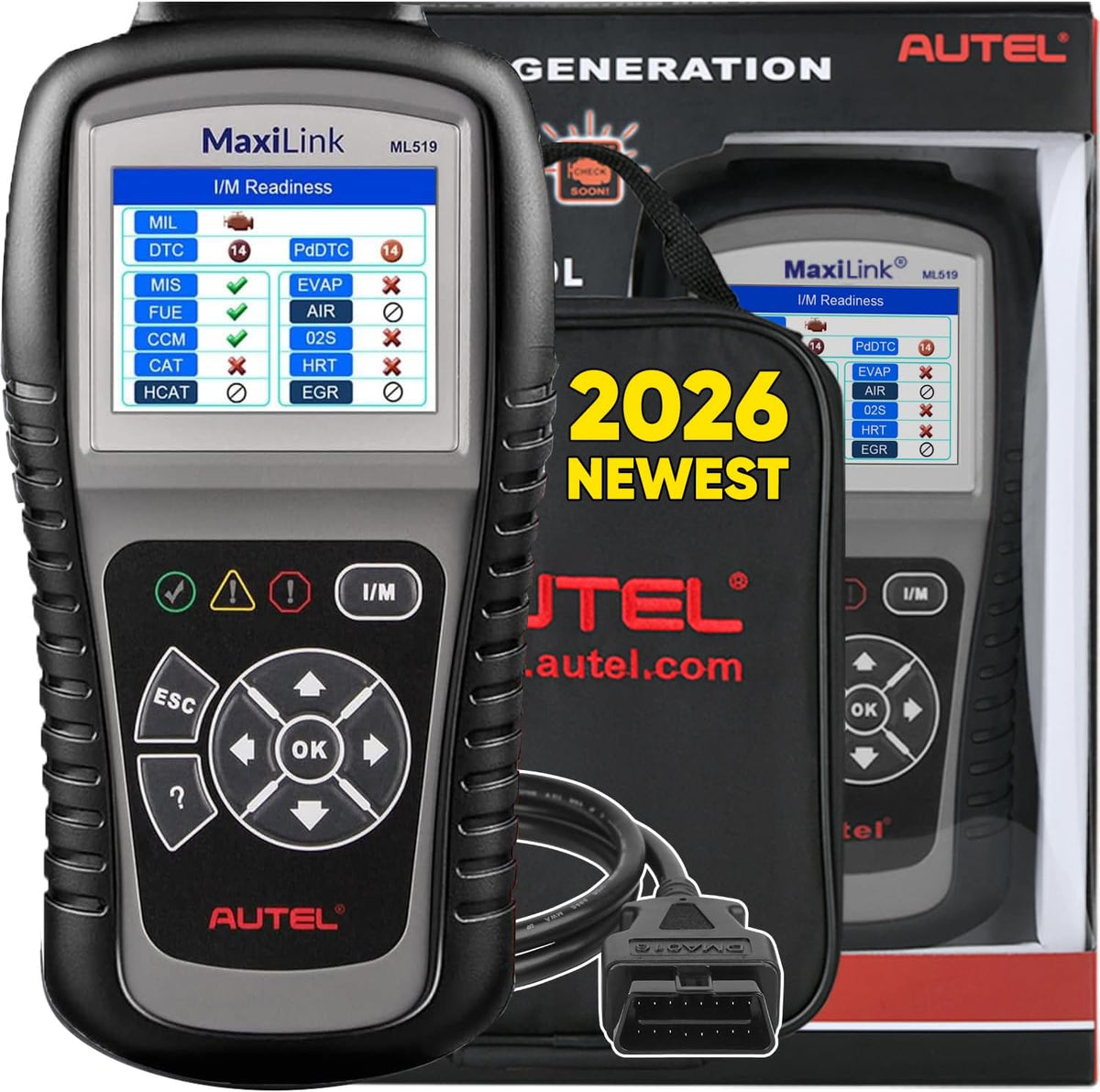 Autel MaxiLink ML519 OBD2 Scanner, AL519 Black New, Mode 6 Car Code Reader