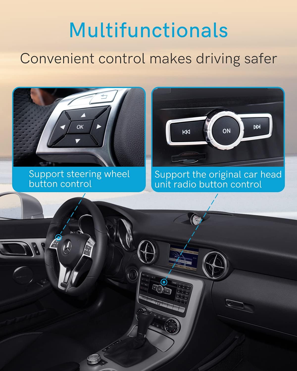 30-Pin Bluetooth Adapter for Audi TT & Mercedes-Benz(2005-2011)