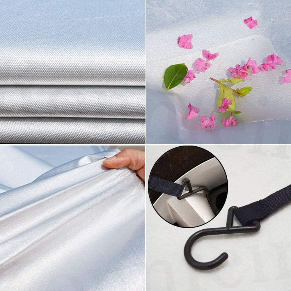 Half Car Cover with Cotton All Weather Car Body Covers Outdoor Indoor for All Season Waterproof Dustproof UV Resistant Snowproof Universal (Pickup (Crew Cab))