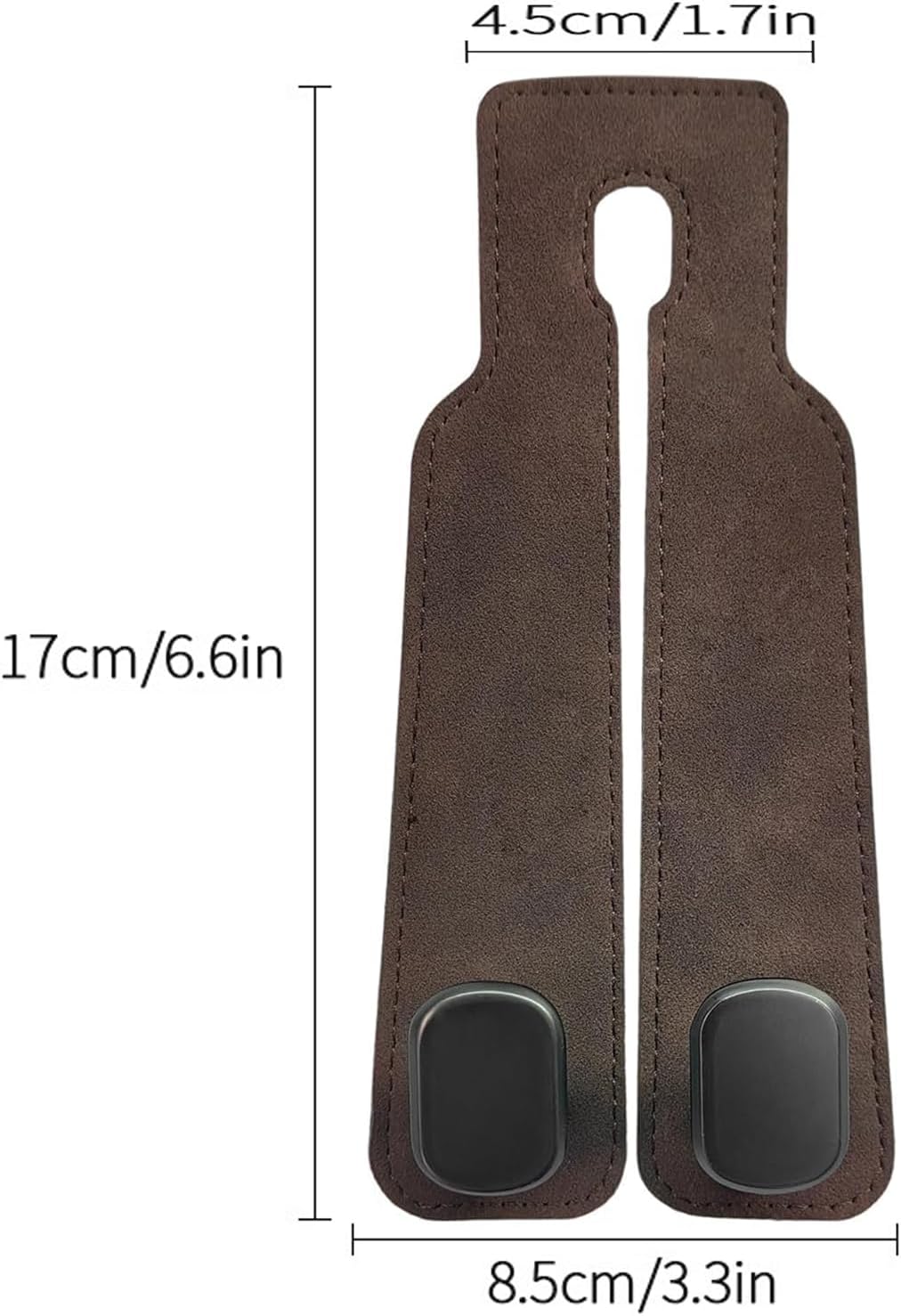 Headrest Hooks - Car Seat Back Double Hook Leather, Purses Hooks (4-Grey)
