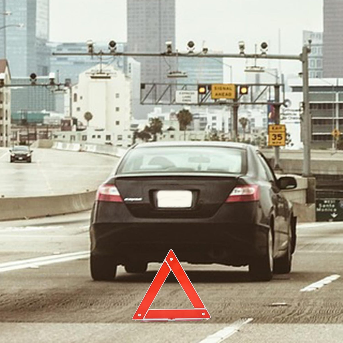 Happyyami Red Triangular Warning Triangle Sign for Cars and Trucks