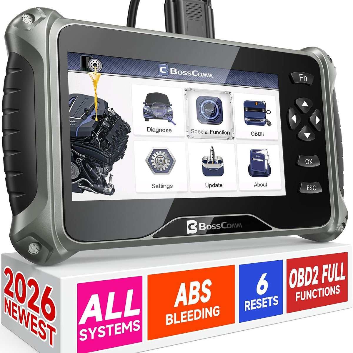 2026 BOSSOMM IF745 Full System OBD2 Scanner Code Reader