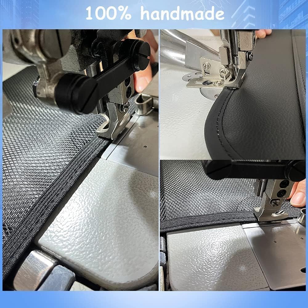 Leather Car Backseat Organizer with Tablet Holder - 9 Large Storage Pockets, Foldable Food Tray & Anti-Scratch Kick Mats - Universal Car Seat Protector for Kids, Pets & Travel Accessories 1 Pack