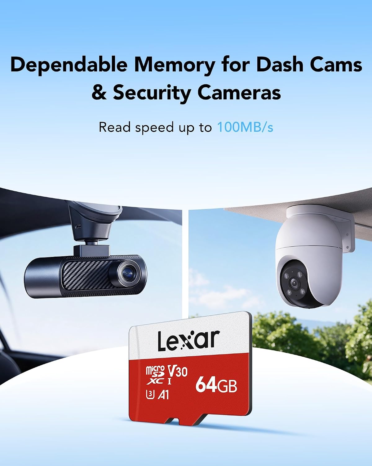 Lexar E-Series 64GB Micro SD Card microSDXC UHS-I Flash Memory Card