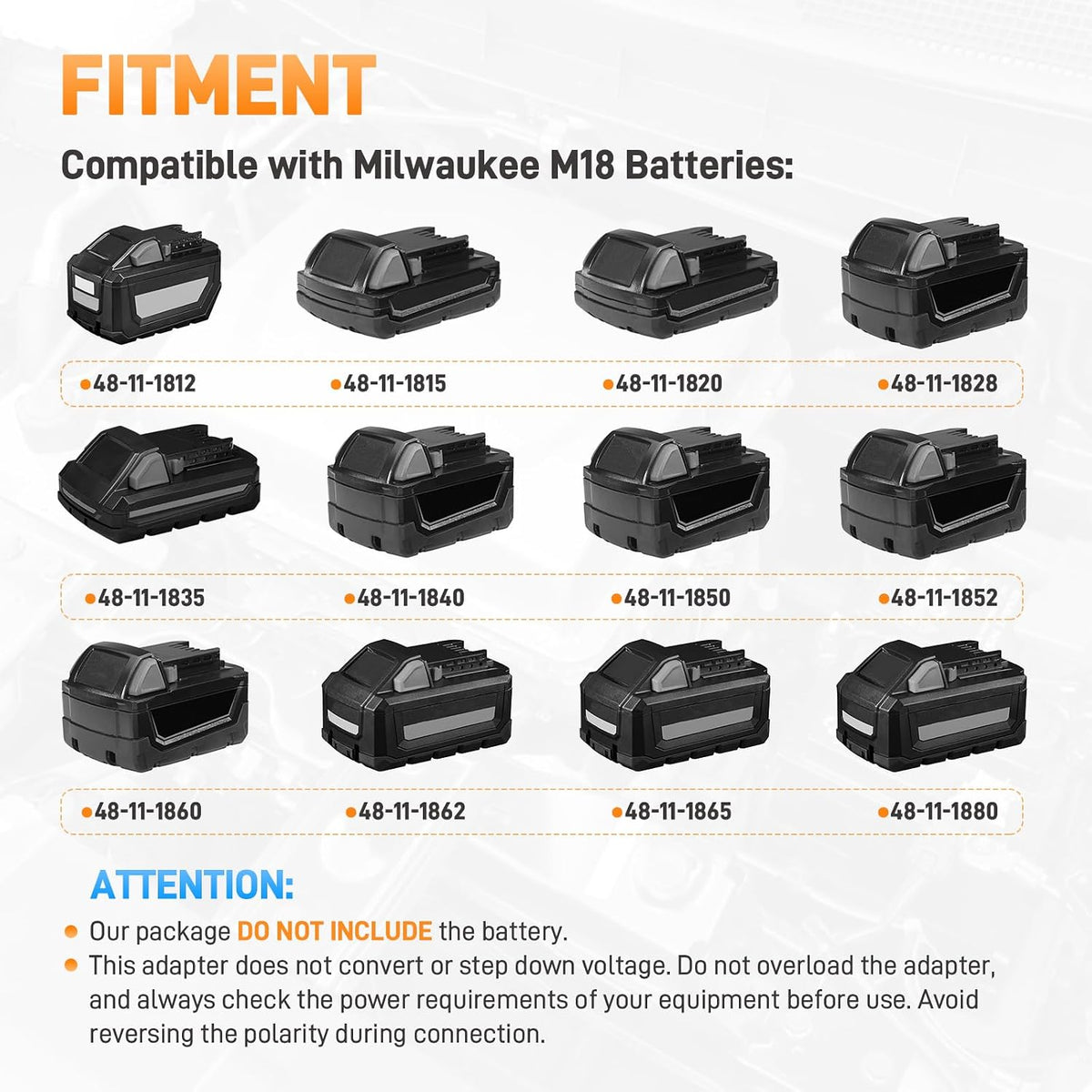 Jumper Cables with Adapter Compatible with Milwaukee M18 Battery