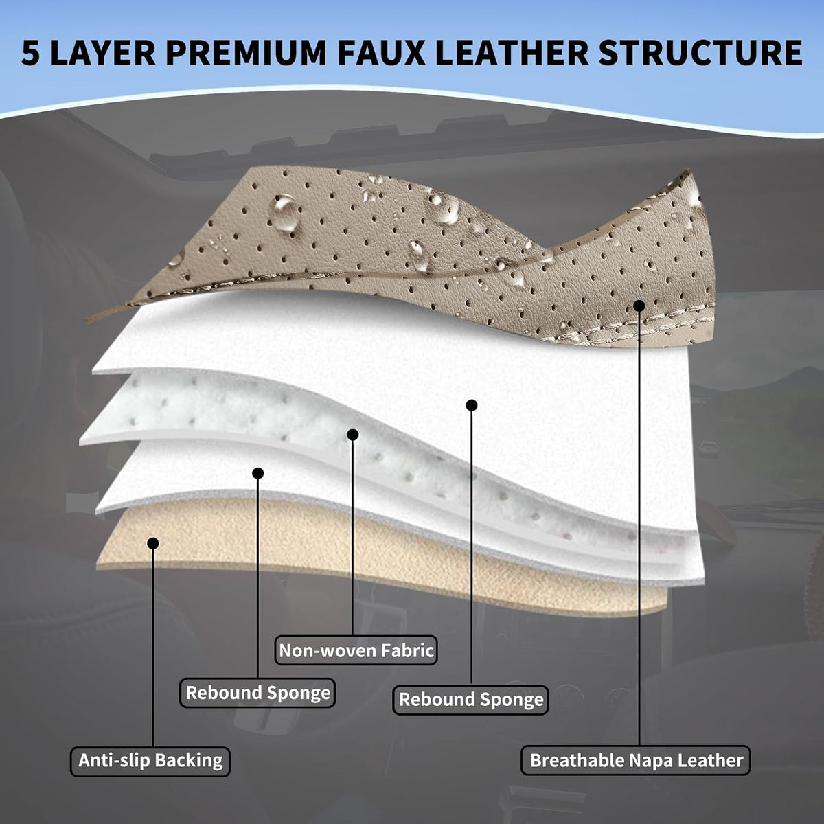 Leather Rear Car Seat Covers Automotive Seat Protectors