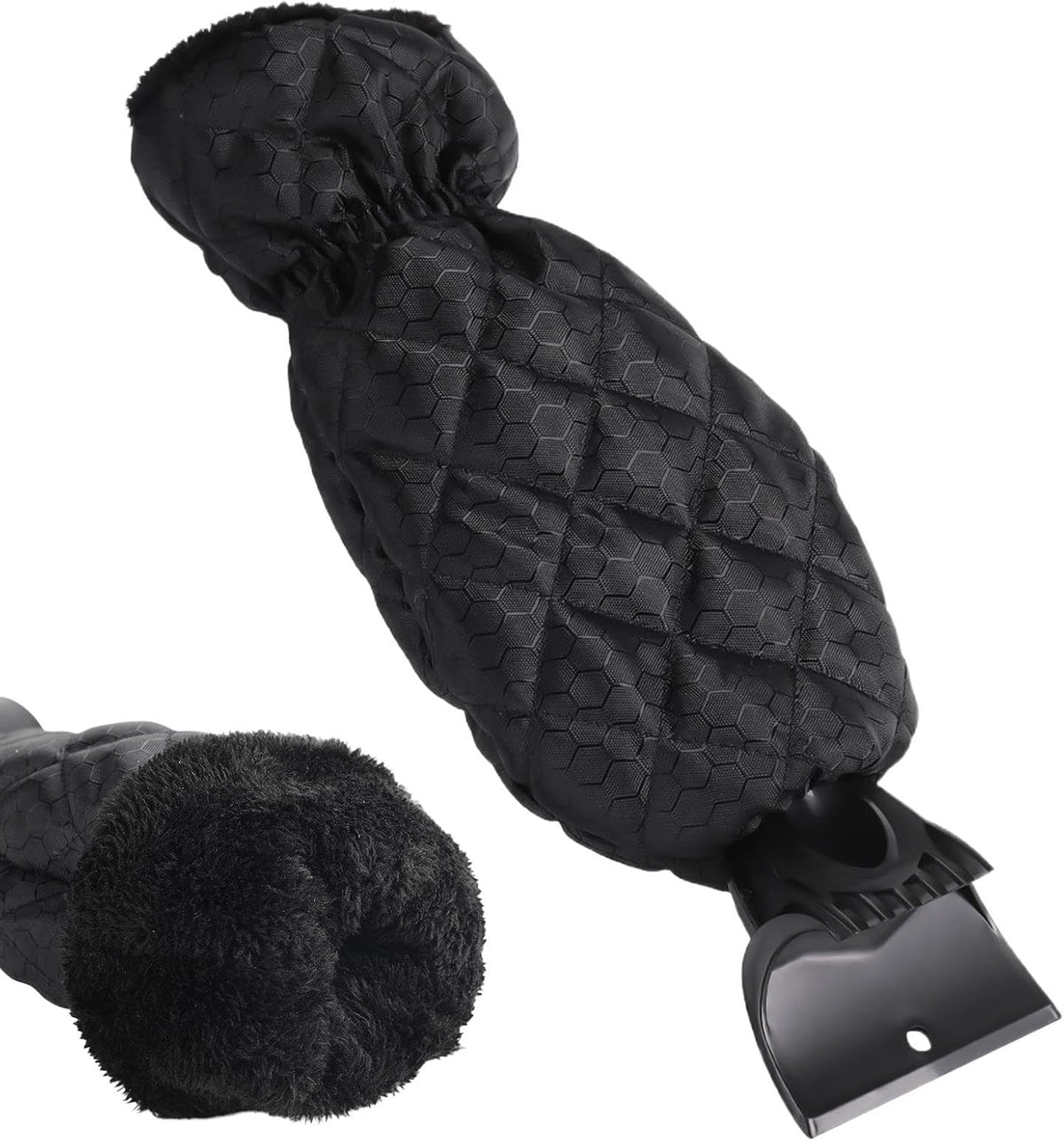 Car Ice Scraper Mitt - 2-in-1 Auto, Windshield Snow and Clearing Tool Use