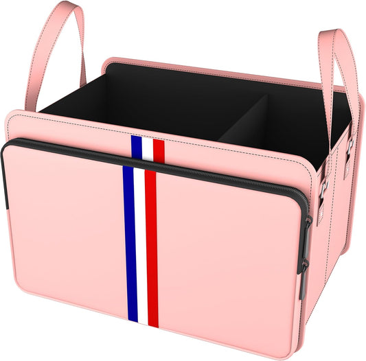Homeve Trunk Organizer for Car, Waterproof Collapsible 3 Compartments Car Organizer, Foldable Storage for Car Accessories, Tools, Sundries for Women Men, Tote Bag (Pink, Standard)