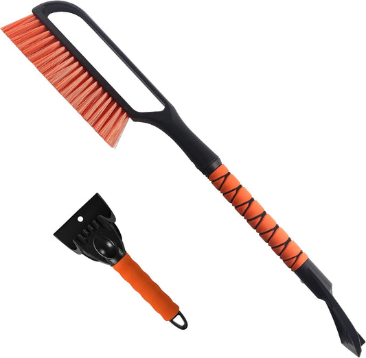YEECOPON 27" Snow Brush & Ice Scraper for Car Windshield, Detachable Snow Scrapers with Foam Grip for Cars, Trucks, SUVs