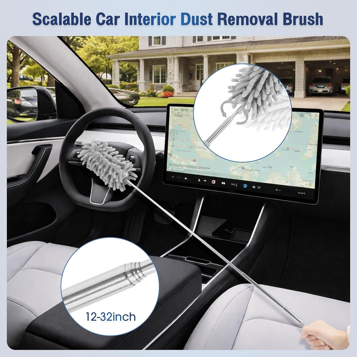 25Pcs Car Cleaning Kit, Interior Detailing Kit with 4in1 High Power Vacuum